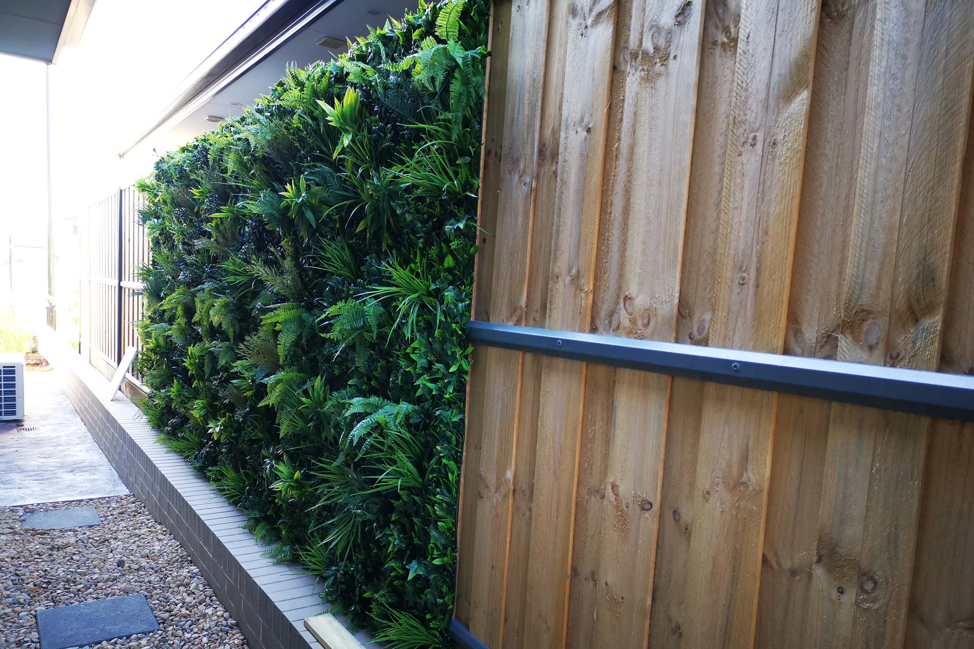 Champion Homes, Box Hill Display Homes Outdoor Green Wall Installation - Evergreen Walls