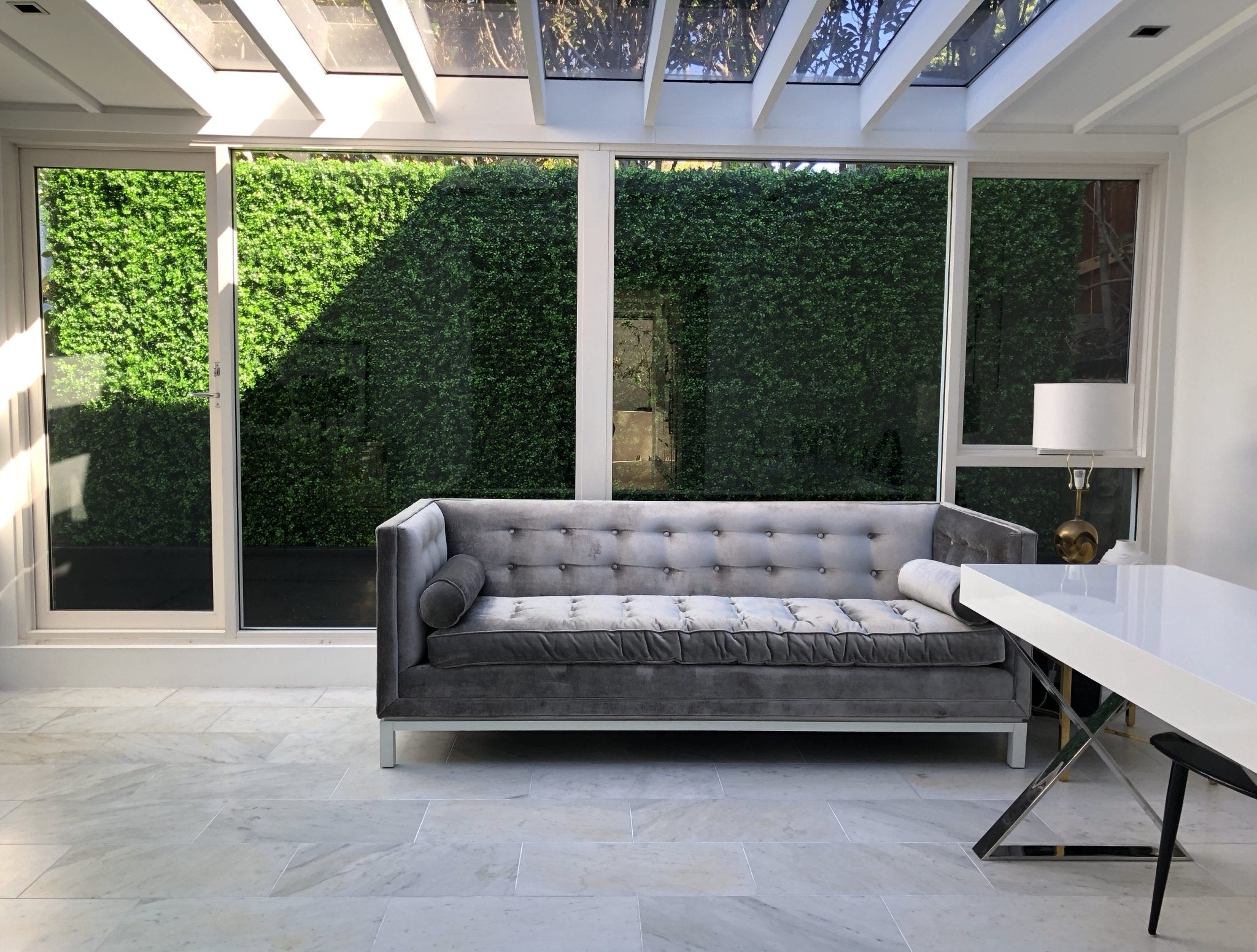 Evergreen Boxwood | Mosman Residential Faux Hedge Feature Wall - Evergreen Walls