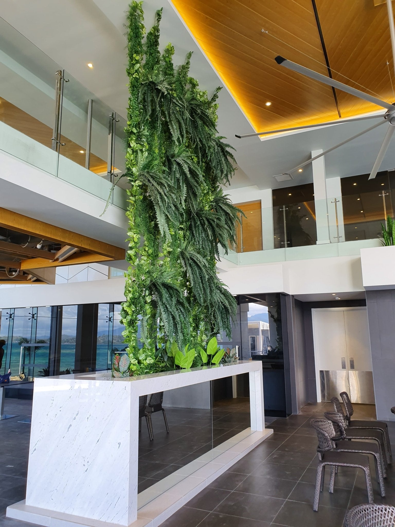 Evergreen Luxury Hanging Greenery Feature | Loloata Island Resort, Papua New Guinea - Evergreen Walls