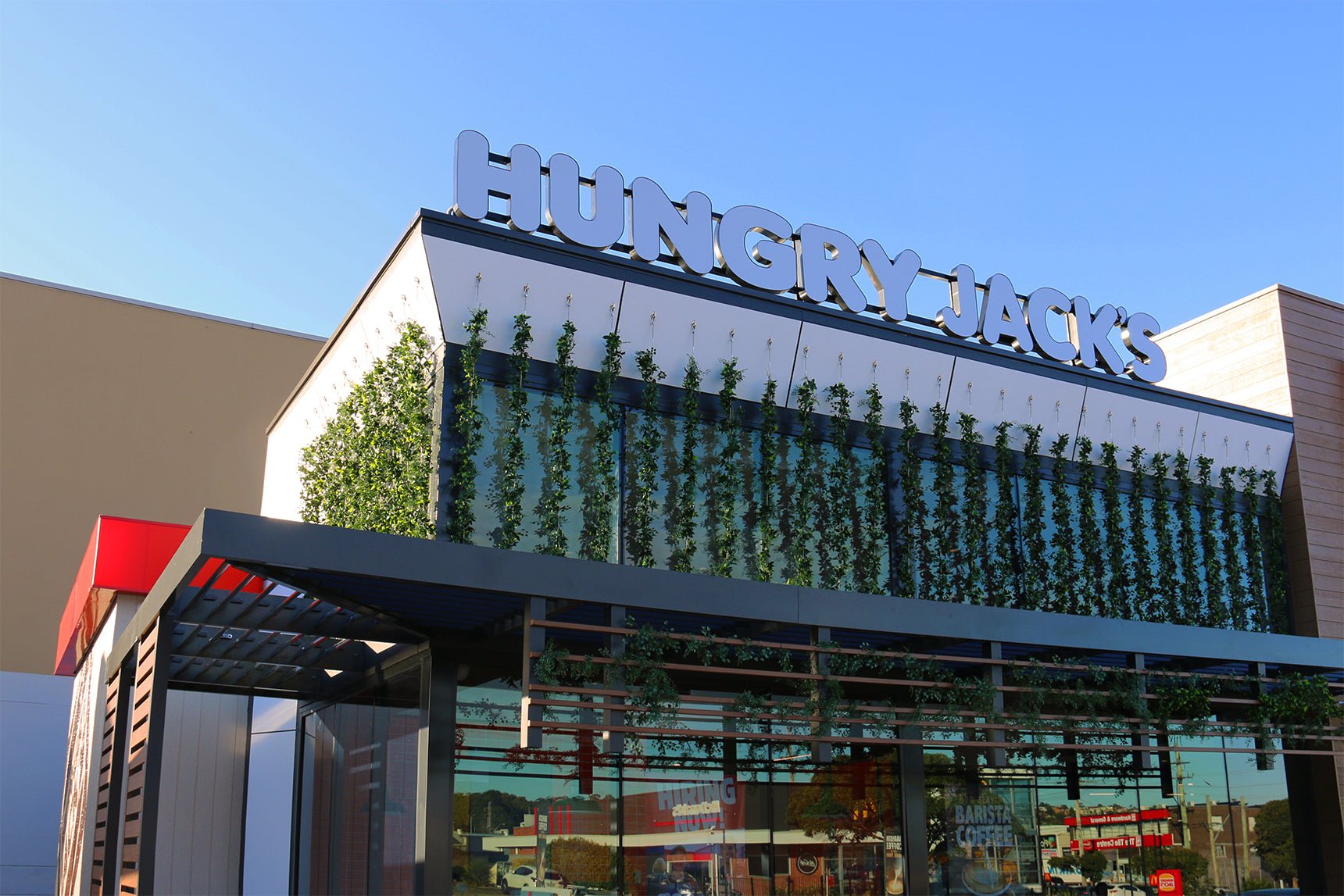 Hungry Jacks - Artificial Greenery National Partnership, Australia-wide Rollout - Evergreen Walls