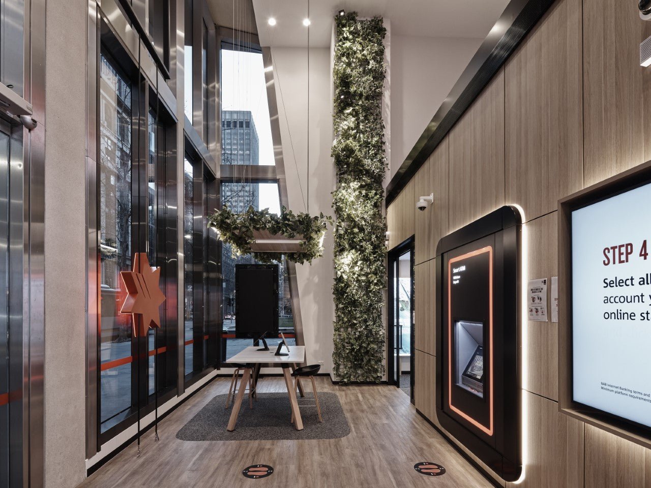 National Australia Bank, NAB, Australia-wide Artificial Greenery Rollout - Evergreen Walls