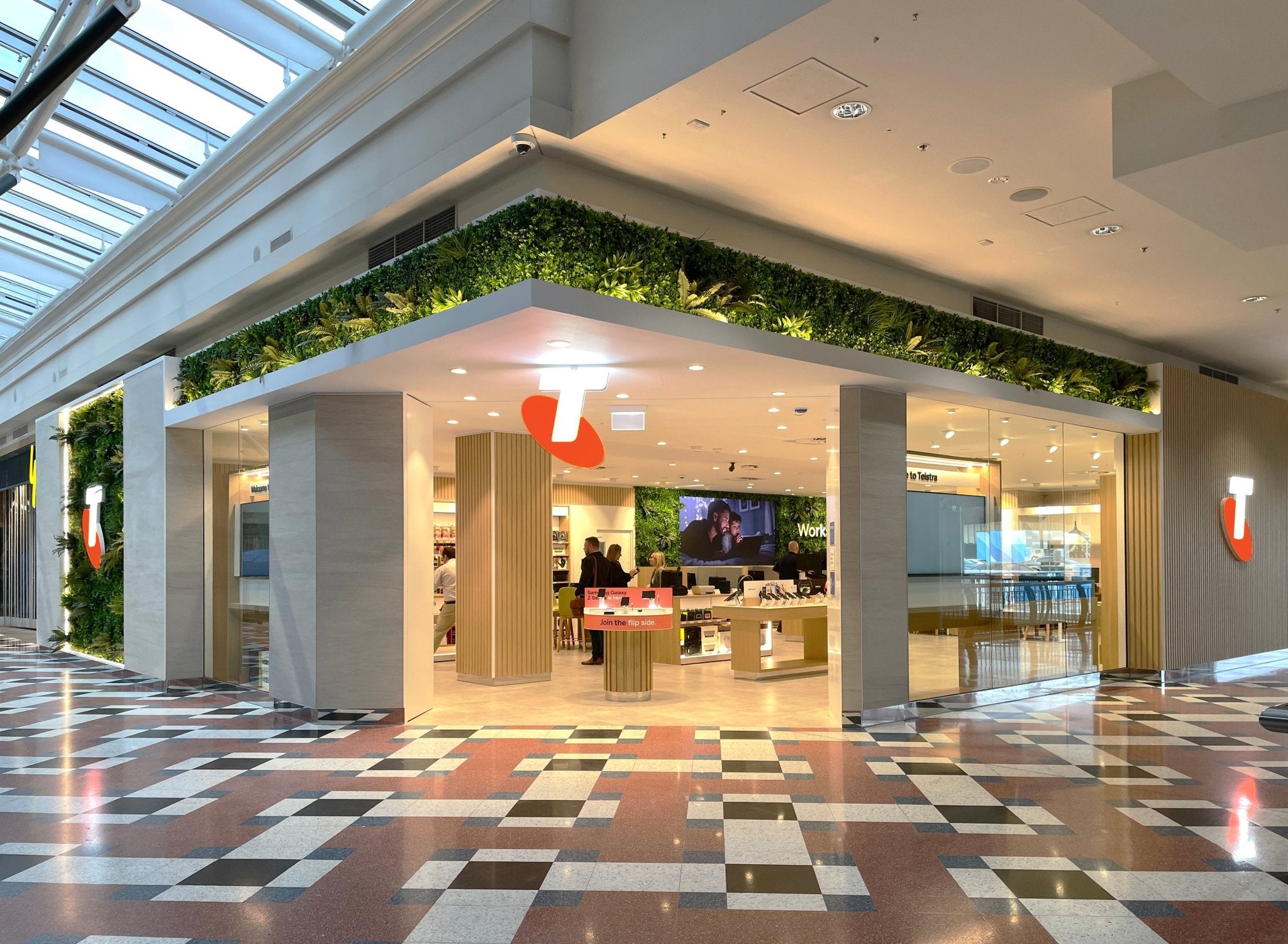 Telstra x Evergreen Walls, National Partnership - Australia Wide Retail Rollout - Evergreen Walls