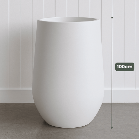 Lightweight Taper Pot | White