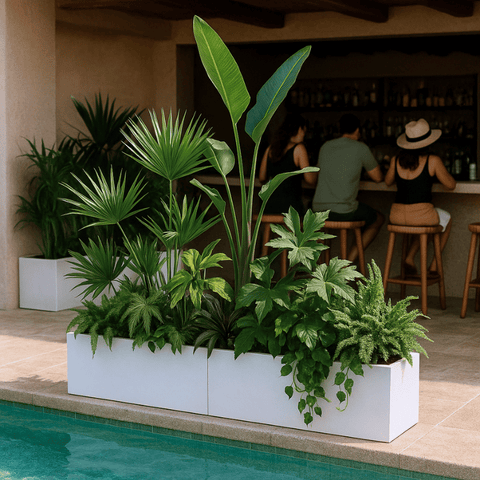 Reinforced Trough Pot | White