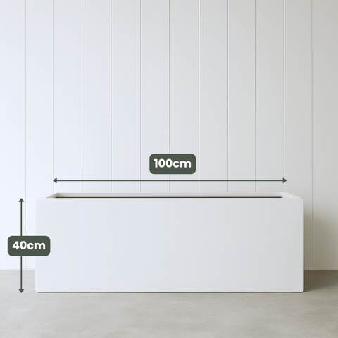 Reinforced Trough Pot | White