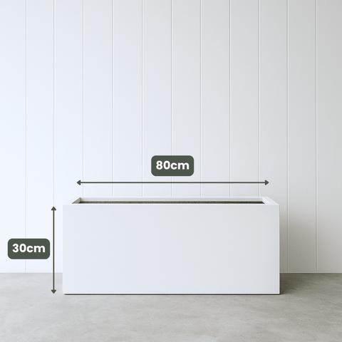 Reinforced Trough Pot | White