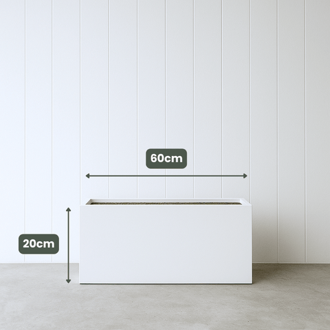 Reinforced Trough Pot | White