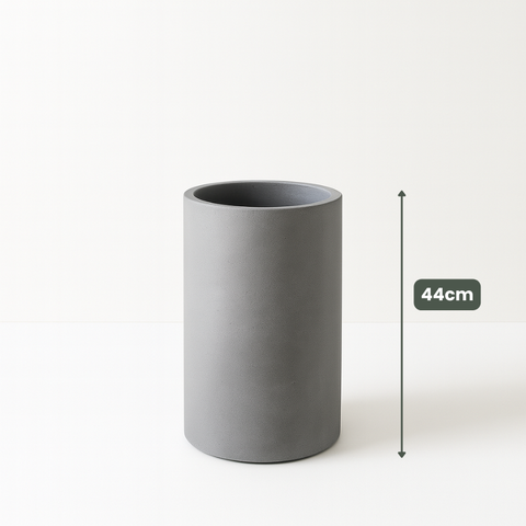 Lightweight Tall Cylinder Pot | Grey