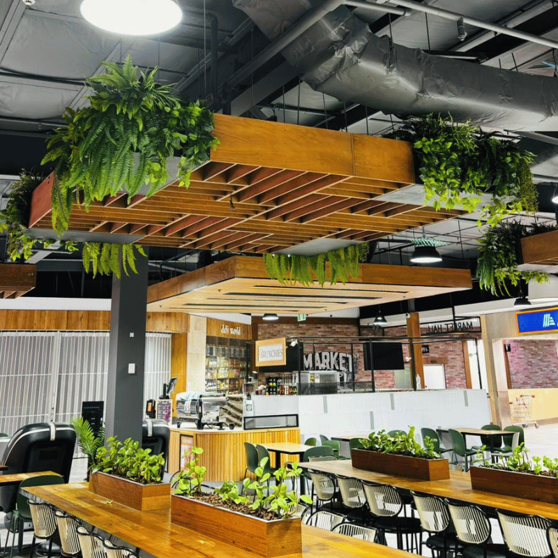 Chirnside Shopping centre artificial greenery fitout faux plant install