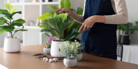 How to pot artificial plants