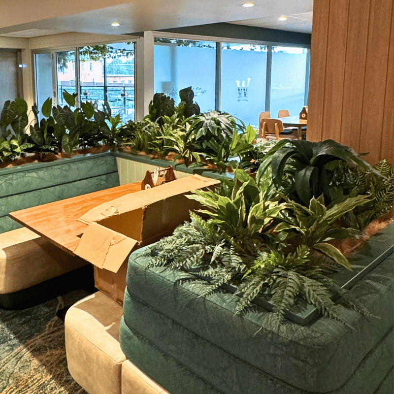 Built-In Artificial Planters: How Westside HQ Club Transformed Its Bistro