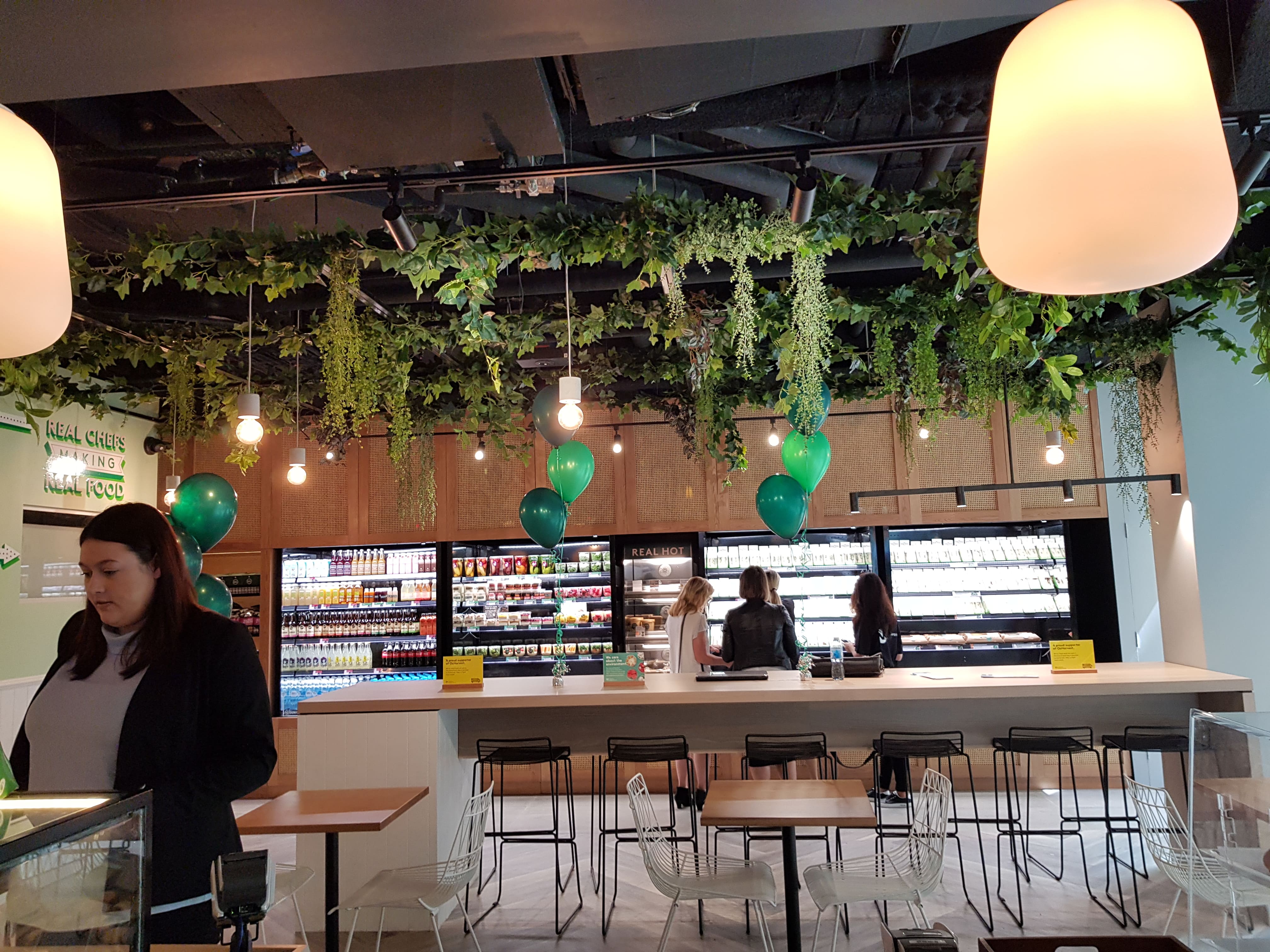 Artificial Greenery Installation at Real Peas Cafe For Pinnacle PM
