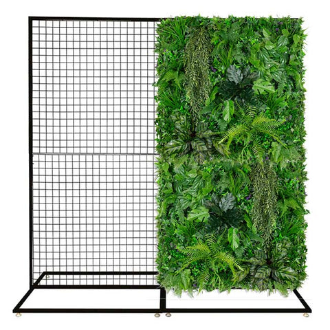 Mesh Grid with half green wall 
