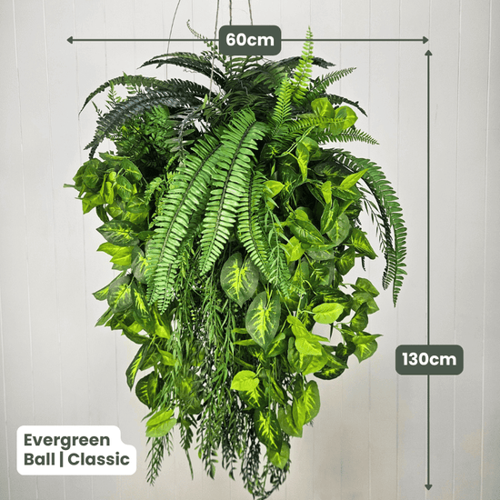 Evergreen Hanging Greenery Ball | Evergreen Walls