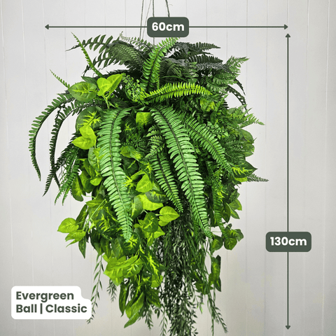 Evergreen Hanging Greenery Ball | Evergreen Walls