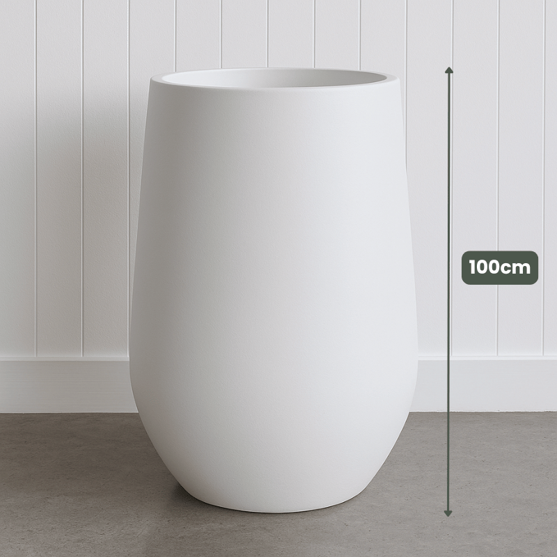 Lightweight Taper Pot | White