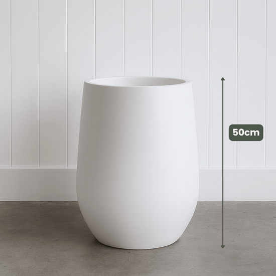 Lightweight Taper Pot | White | Evergreen Walls