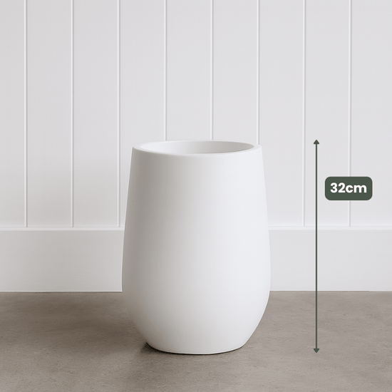 Lightweight Taper Pot | White | Evergreen Walls