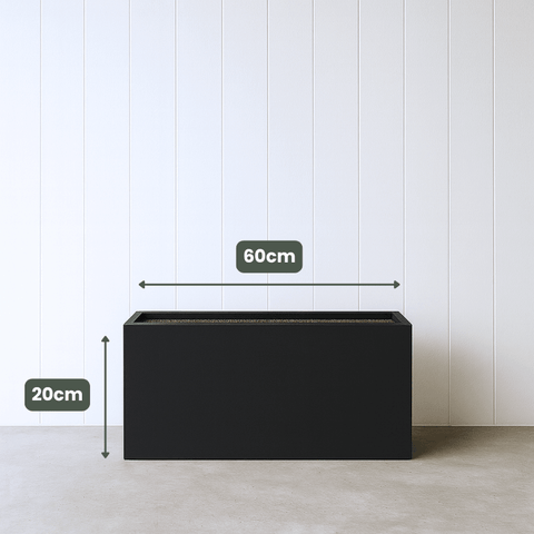 Lightweight Reinforced Trough Pot | Black