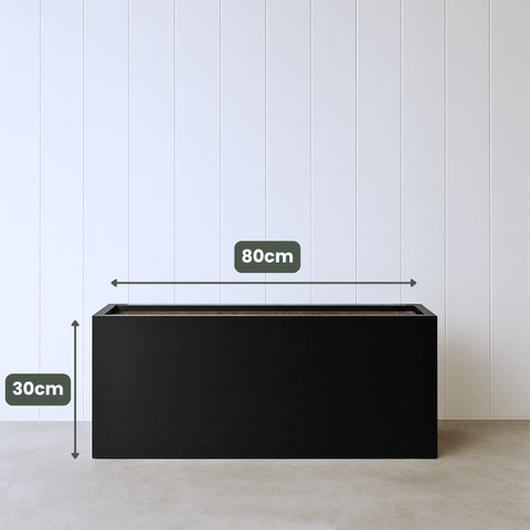 Lightweight Reinforced Trough Pot | Black