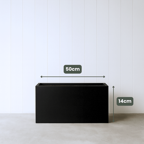 Lightweight Reinforced Trough Pot | Black