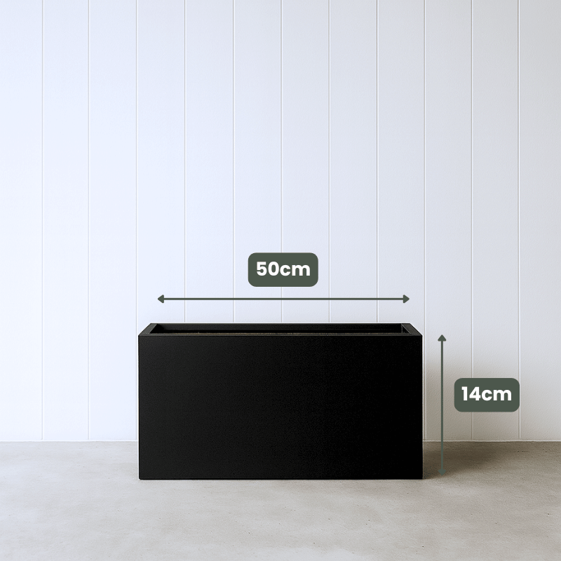 Lightweight Reinforced Trough Pot | Black
