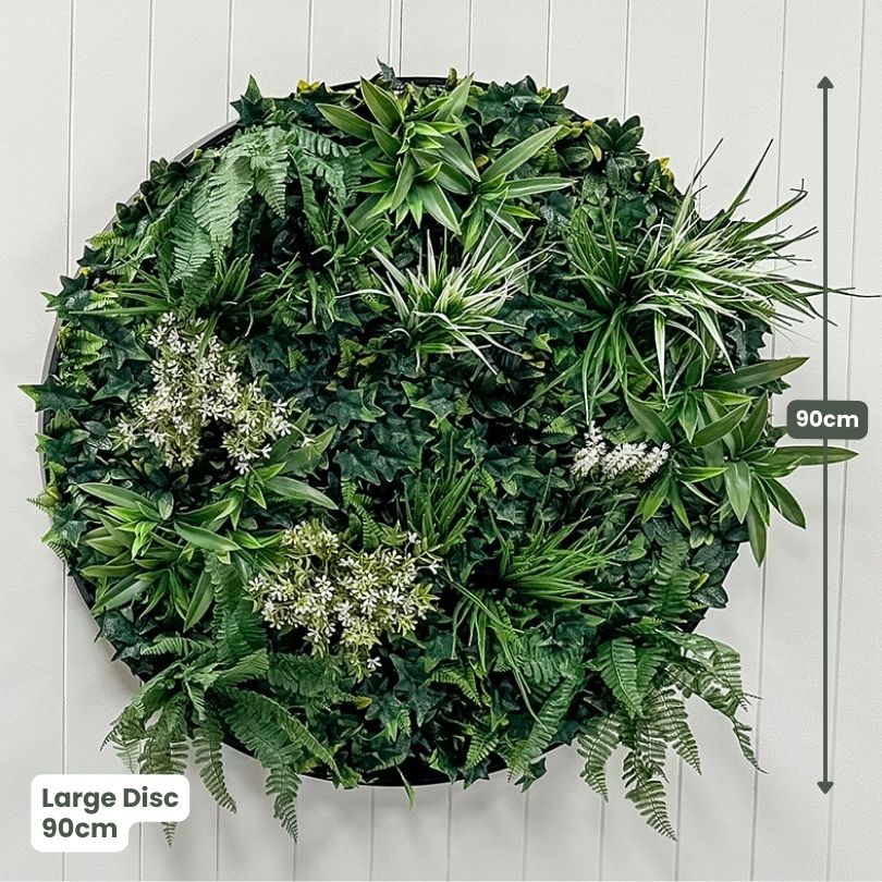 Hanging Artificial Green Discs | Commercial Ceiling and Wall Art