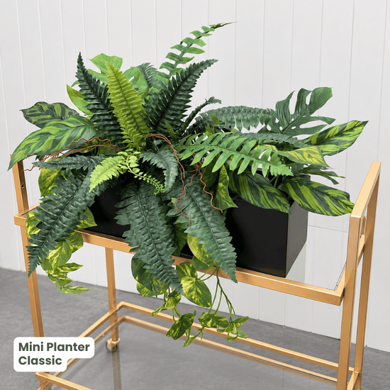 Mini Planter with Artificial Greenery