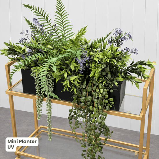 Mini Planter with Artificial Greenery