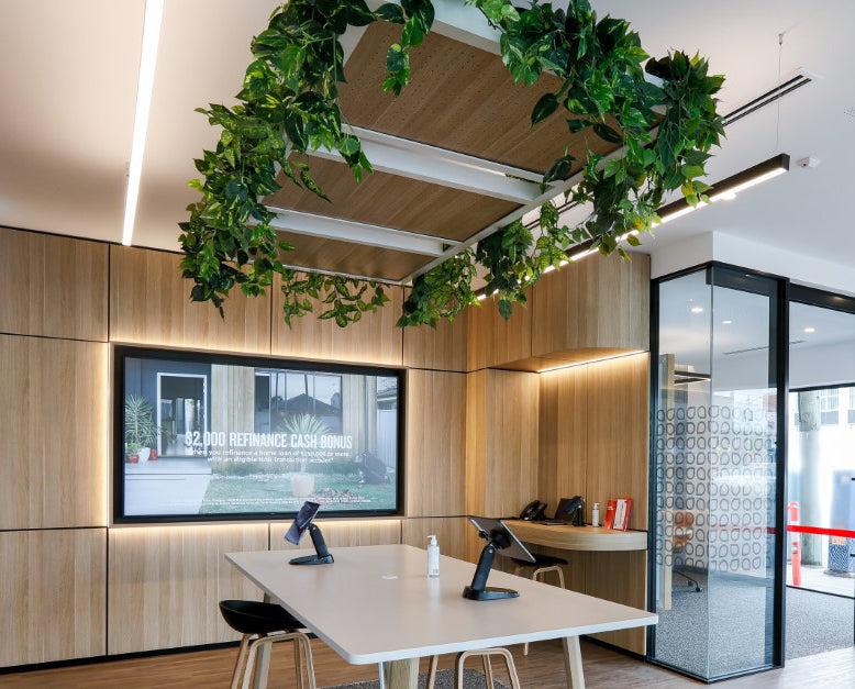 NAB national roll out artificial hanging greenery