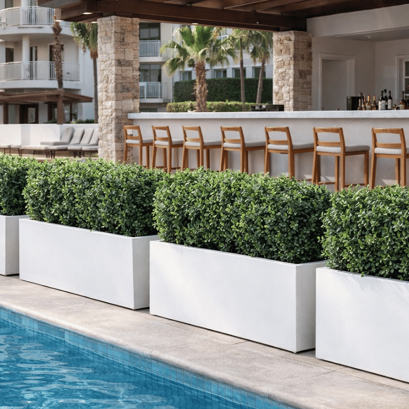 Lightweight Reinforced Trough Pot | White | Evergreen Walls