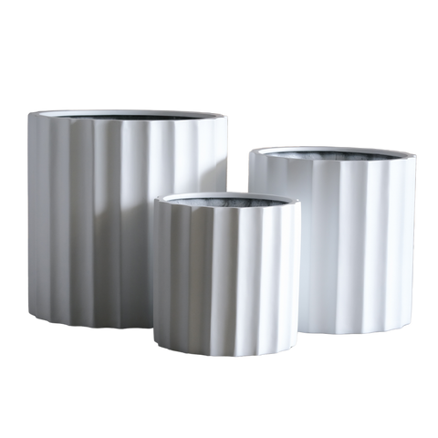 Echidna - Triple Plant Pot Bundle – White