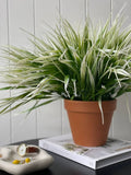 Grass Bush White 35cm (UV) - Evergreen Walls