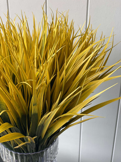 Grass Bush Yellow 35cm (UV) - Evergreen Walls