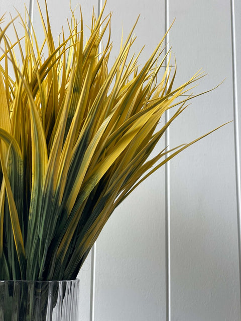 Grass Bush Yellow 35cm (UV) - Evergreen Walls