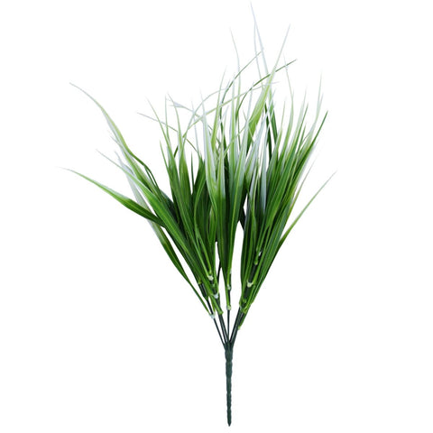 Grass Bush White 35cm (UV) - Evergreen Walls