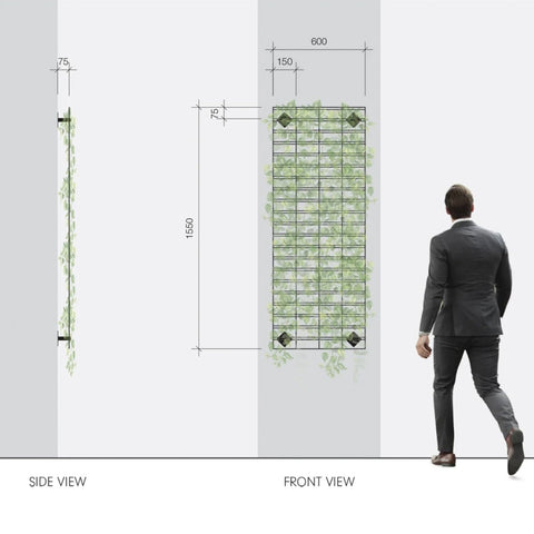 Slat Grid Display Mesh Panel - Evergreen Walls