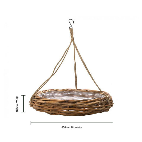 Wicker Hanging Basket - Large